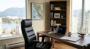 Breathable leather manager chair.