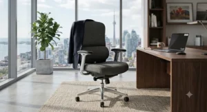 Modern bariatric office chair in a professional workspace.