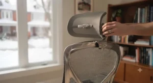 Small frame office chair fitting perfectly in a living room corner.