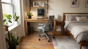 Compact transparent chair mats designed for small apartment nooks and home offices